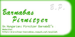 barnabas pirnitzer business card